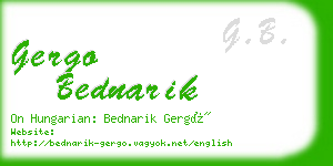 gergo bednarik business card